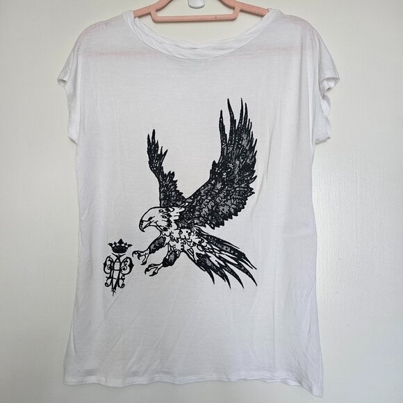 Emilio Pucci Slinky Embroidered Sequin Lace Aplique T Shirt, 6, Black & White - Picture 2 of 7